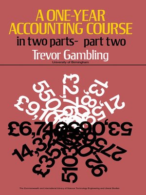cover image of A One-Year Accounting Course